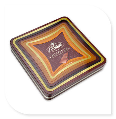 正方形黑巧克力鐵盒包裝|精美巧克力鐵皮盒子