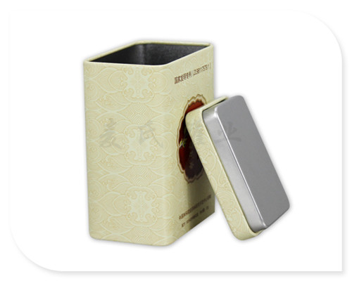 長方形花茶鐵皮罐子 長方形花茶鐵皮罐子