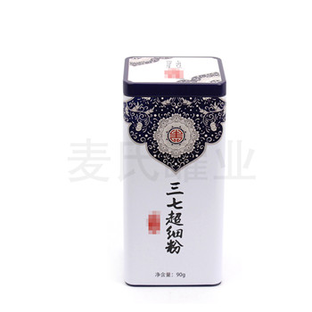三七超細(xì)粉鐵罐,中藥飲片鐵罐包裝,三七破壁粉馬口鐵罐