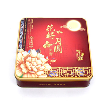 四個(gè)裝月餅鐵盒,月餅禮品鐵盒包裝,金屬月餅盒