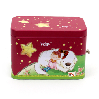 兒童禮品音樂鐵盒定制, 方形音樂鐵盒生產(chǎn)廠家