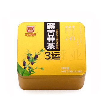 黑苦蕎茶鐵罐,保健茶包裝罐,茶葉鐵罐廠家