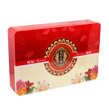 大號(hào)長方形月餅鐵盒定制,12個(gè)裝月餅馬口鐵包裝盒