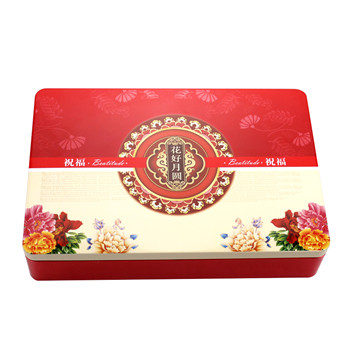 大號(hào)長方形月餅鐵盒定制,12個(gè)裝月餅馬口鐵包裝盒